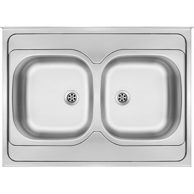 Deante TANGO ZM6_320N 2-bowl steel sink - overlay (decor)