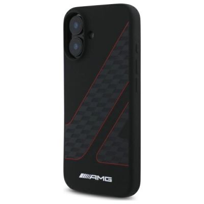 2. AMG Checkered Flag Pattern MagSafe iPhone 16 Case - Black