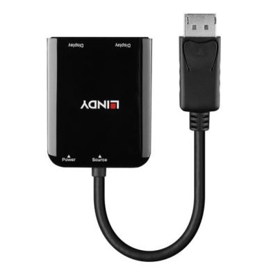 3. Lindy 38433 DisplayPort 2 x HDMI Cable Adapter