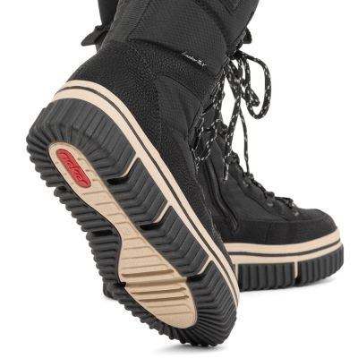 6. Water-resistant women’s snow boots with thick sole, black, Rieker Y6380-00
