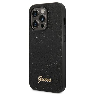 2. Guess Glitter Script Case for iPhone 14 Pro - Black
