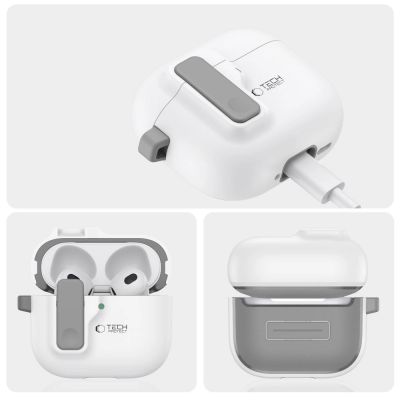 5. Tech-Protect Slim Hook Case for AirPods 4 - White
