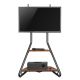 MACLEAN FREESTANDING TV/CORNER MOUNT, BAUHAUS STYLE, TWO-LEVEL WOODEN SHELVES 40KG MAX 37-75'' MC-455