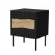 2. INSERTO bedside table 2 pcs 50x40x61.5 black + LED