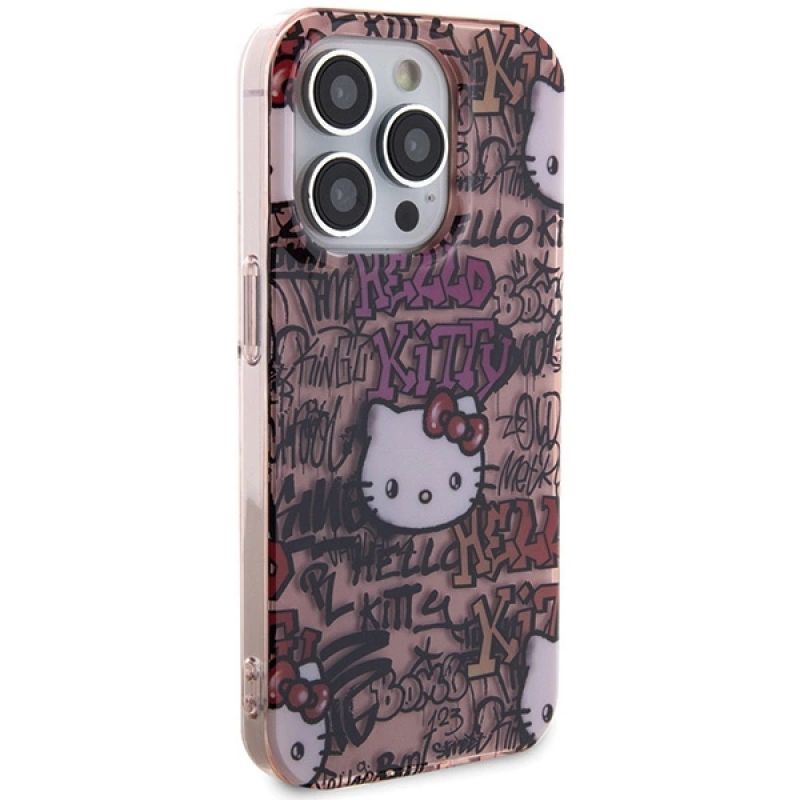 4. Hello Kitty IML Tags Graffiti case for iPhone 14 Pro - pink