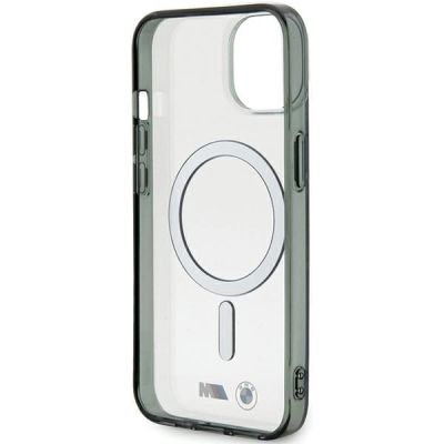 7. BMW Silver Ring MagSafe iPhone 15 Case - Clear