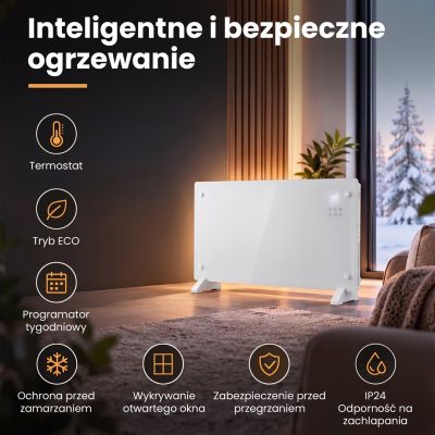 15. Extralink Smart Glass Heater 2000W | White