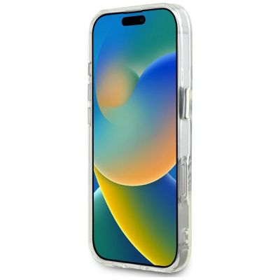 5. Guess IML Metal Colored Circle Classic Logo MagSafe case for iPhone 16 Pro Max - white