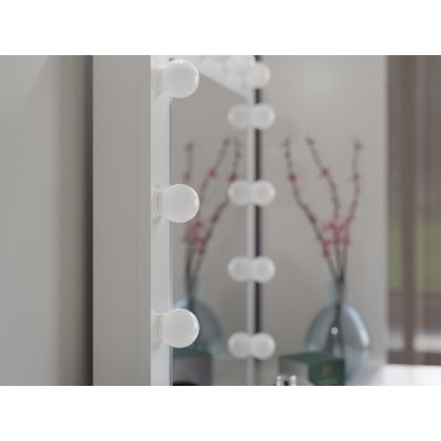 4. MARINA DRESSING TABLE CONSOLE MIRROR WHITE SET