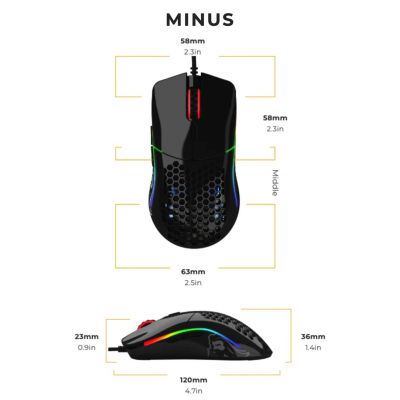 7. Glorious PC Gaming Race Model O mouse Right side USB Type-A Optical 3200 DPI