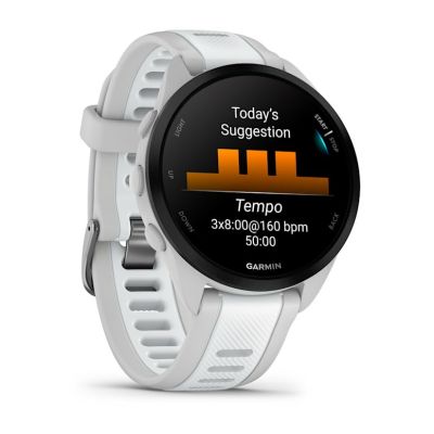 3. Garmin Forerunner 165 Music AMOLED 43mm Mist Grey Whitestone Sports Watch