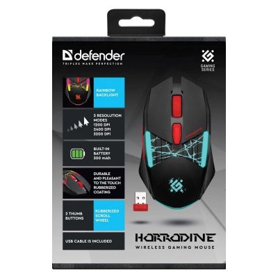7. DEFENDER MOUSE GM-237 HORRODINE RF 3200dpi 6P BLACK