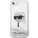 3. Karl Lagerfeld KLHCI8LNKHCH iPhone 7/8/ SE 2020/2022 silver/silver hardcase Glitter Karl Head