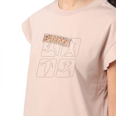 4. Pinko Interlock T-shirt + Logo Strass W 101609A12H