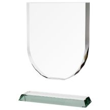 Glass trophy with a broken base