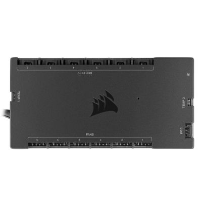 6. Corsair iCUE Commander Core XT RGB Controller, 6-Channel Fan Speed, Black