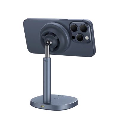 6. Baseus Orbit 2 Pro MagSafe Qi2 20W 2 in 1 Inductive Charger with Cooling - Gray