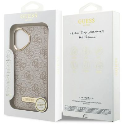 8. Guess 4G Logo Plate MagSafe Case for iPhone 17 - Pink