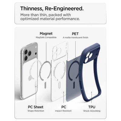 8. Spigen Ultra Hybrid MagSafe Case for iPhone 18 Pro Max / 17 Pro Max - Dark Blue