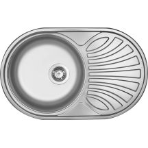 Single-bowl steel sink with drainer Deante ZEU_011B 5907650846390