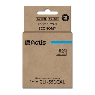 Actis KC-551C Ink (replaces Canon CLI-551C; Standard; 12 ml; Blue)