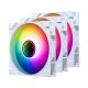 PHANTEKS M25 Gen2 PWM D-RGB Fan 3-Pack - Reverse Blade, 140mm, White