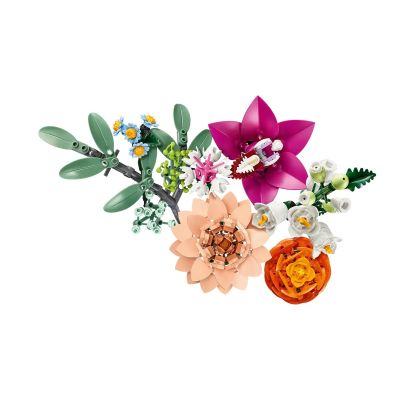 6. LEGO ICONS 10342 Botanicals - Beautiful Bouquet of Pink Flowers