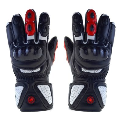 33. GLOVII Heated Motorcycle Gloves, Battery- or Rechargeable-Battery-Powered, Size L, Batteries, Charger and Cables Included, GDBL