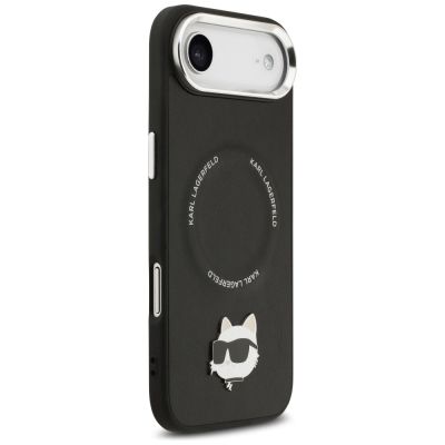 4. Karl Lagerfeld Choupette Pin MagSafe Case for iPhone Air Black