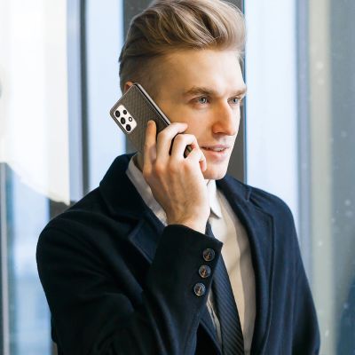 9. Dux Ducis Fino case is made of nylon material for Samsung Galaxy A73 green