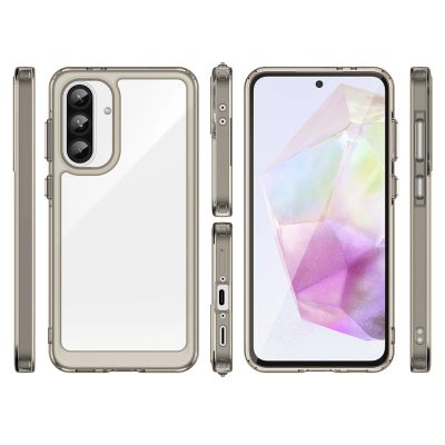 2. Outer Space Case for Samsung Galaxy A56 Cover with Flexible Frame - Semi-Transparent, Black