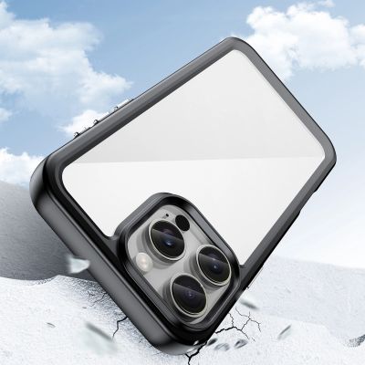 3. Outer Space Case with Gel Frame for iPhone 16 Pro - Black