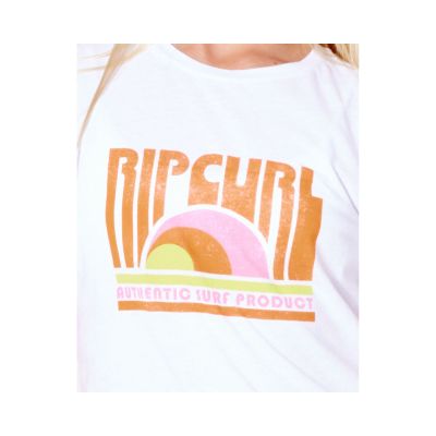 7. RIP CURL Surf Revival Tee T-Shirt - Girl - white