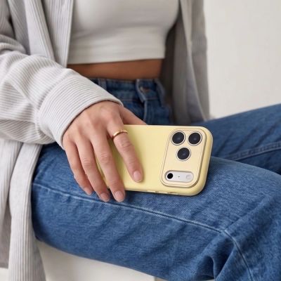 6. Tech-Protect Uniq MagSafe CC case for iPhone 18 Pro / 17 Pro - yellow