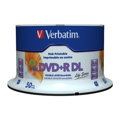 4. DVD+R 8.5GB 8X DOUBLE LAYER/WIDE PRINTABLE SURF 50ER SPIN