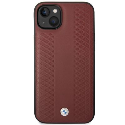 3. Case BMW BMHCP14S22RFGR iPhone 14 6.1" Burgundy/burgundy Leather Diamond Pattern