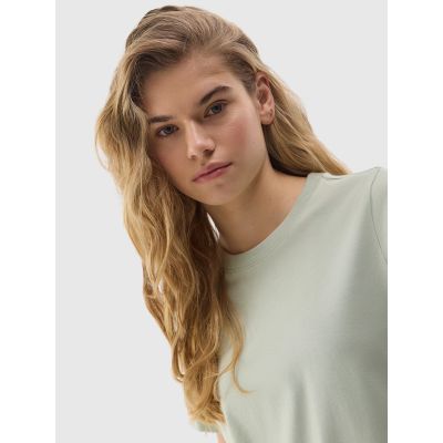 4. Women's plain organic cotton T-shirt 4F