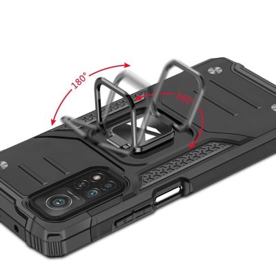 5. Wozinsky Ring Armor Case Kickstand Tough Rugged Cover for Samsung Galaxy A72 4G blue
