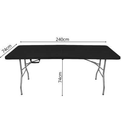 4. CATERING TABLE FOLDABLE INTO A SUITCASE 240x74x74CM 150KG BLACK
