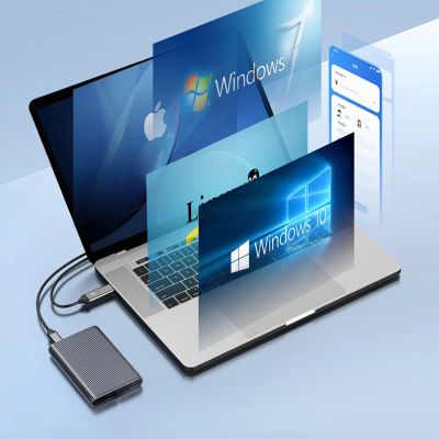 5. Orico AM2C3-2N Dual Disk Caddy for Two M.2 NVME USB-C 3.2 10Gb/s Drives - Gray