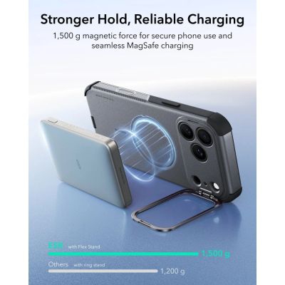 7. ESR Cyber ​​Tough Kickstand MagSafe Case for iPhone 18 Pro Max / 17 Pro Max - Gray