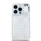 3. DKNY Liquid Glitter Multilogo case for iPhone 15 Pro - white