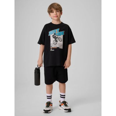 4. Boy's cotton T-shirt 4F 4FJRSS26TTSHM4169-020S