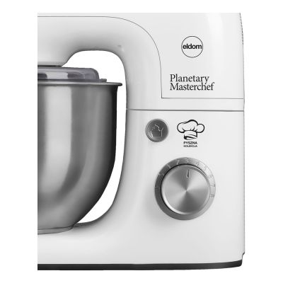 3. ELDOM WRK1300 DULCE PLANETARY ROBOT, 1300W, 5L, TRY ATTACHMENTS FOR WHIPPING, MIXING, KNEADING, REMOVABLE METAL BOWL