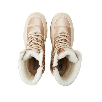4. Lee Cooper women's winter boots metallic insulated ankle boots with zipper
