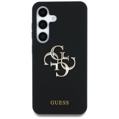 3. Guess Silicone Big 4G Logo Bottom Script case for Samsung Galaxy S25 - black
