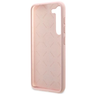 7. Guess GUHCS23MLSLMGPP S23+ S916 pink/pink hardcase Silicone Script Metal Logo