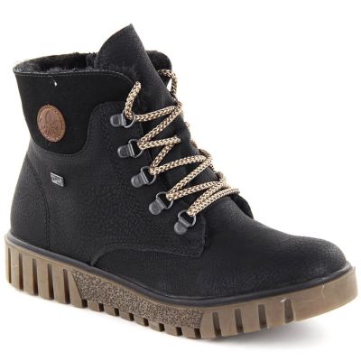36. Waterproof black women's hiking ankle boots Rieker Y3433-00