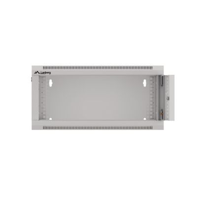 4. LANBERG WALL-MOUNTED CABINET 19" 4U 570X600 QUICK ASSEMBLY (GRAY, FLAT PACK) WFFA-5604-10S