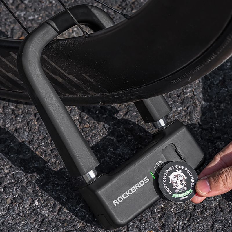 7. Rockbros RBNS1 SMART Bike Lock with NFC Reader - Black